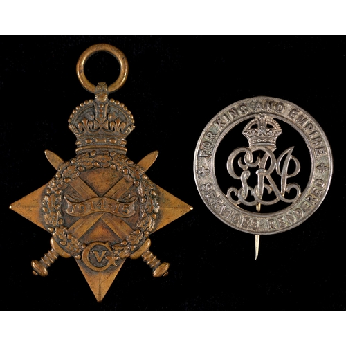 195 - 1914-15 Star 15746 Pte L Beighton Notts & Derby R and Silver War Badge 386557