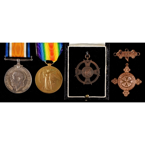 196 - WWI pair British War Medal and Victory Medal, 238269 Spr J A Jones R E, Great Western Railway Merit ... 