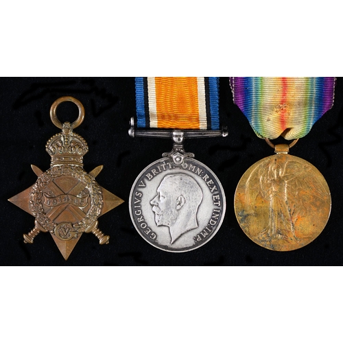 200 - WWI group of three 1914-15 Star, British War Medal and Victory Medal 12975 L Cpl R B Prowse Leic R [... 