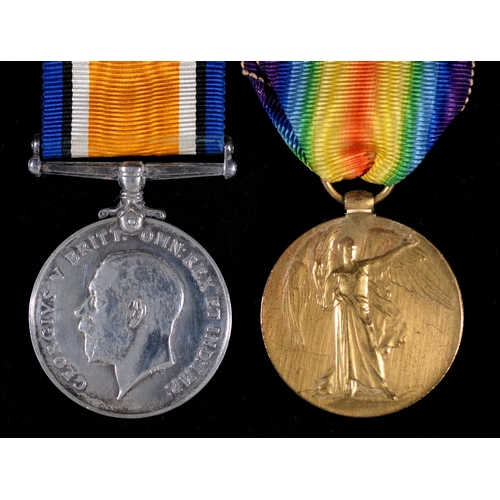 206 - WWI pair British War Medal and Victory Medal 2952 S T W Walters Tr R N R