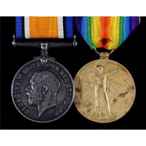 226 - WWI pair British War Medal and Victory Medal 170138 Pte E Cross Labour Corps