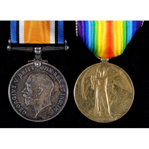 227 - WWI pair British War Medal and Victory Medal M2-167661 Pte C H Ridgard A S C