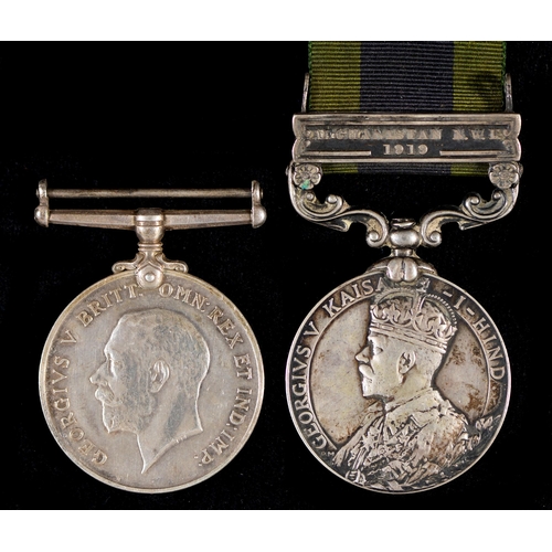 251 - India General Service Medal, one clasp Afghanistan N W F 1919, 10415 Pte T Yates L'pool R and Britis... 