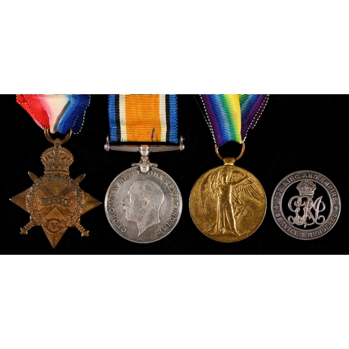 260 - WWI group of three, 1914-15 Star, British War Medal and Victory Medal 40174 Pte G Harris Leic R [on ... 