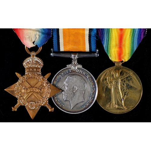 266 - WWI group of three 1914-15 Star, British War Medal and Victory Medal 17069 Pte T P Derbyshire Manch ... 