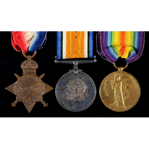 275 - Uganda Volunteer Rifles. WWI group of three, 1914-15 Star, British War Medal and Victory Medal ... 