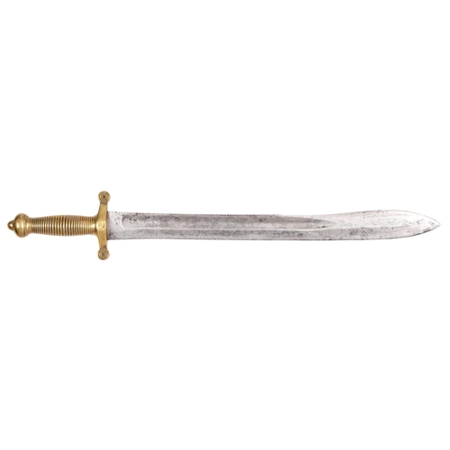 70 - A Russian Pioneer's Saw Back sword,  pattern 1834, dated 1847, blade 48.5cm l