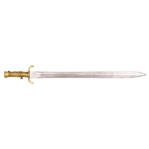 74 - A Belgian-made for the Russian service sword bayonet, pattern 1837, blade stamped P J Malherbe A Lie... 