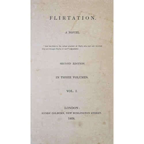 1 - [Bury (Lady Charlotte; née Campbell)], Flirtation, A Novel, three volume 'Silver Fork' novel, second... 