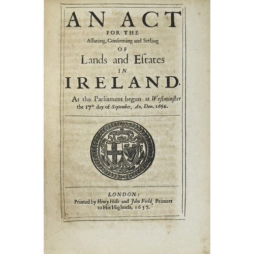 112 - English Civil War, The Commonwealth of England. An Act for the Assuring, Confirming and Setling (sic... 