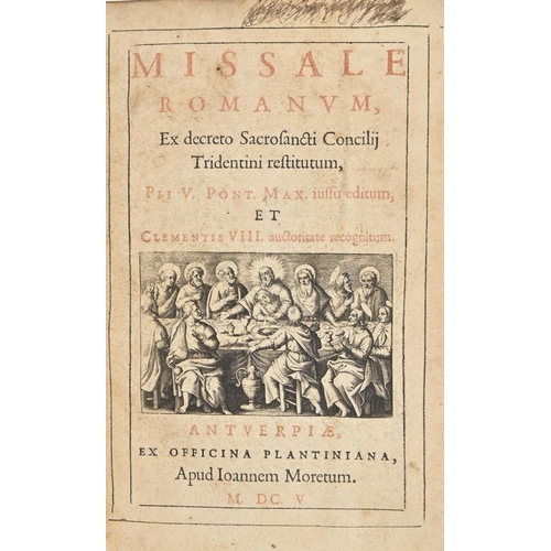 226 - Roman Catholic Missal. Missale Romanvm, Ex decreto Sacrosancti Concilii Tridentini restitutum [...],... 