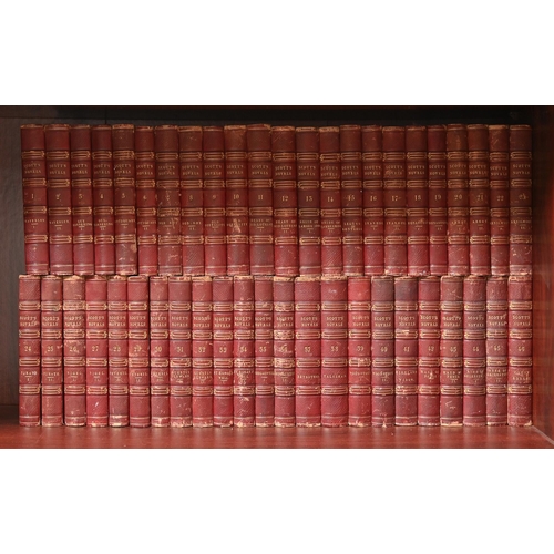 234 - Scott's Waverley Novels, volumes I-XLVI only (lacking XLVII-VIII), Edinburgh: Printed for Robert Cad... 