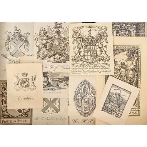 303 - A collection of approx. 850 British bookplates/ex-libris labels, early 18th c and later, including S... 