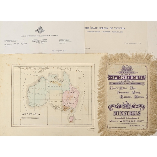 320 - Australia. Australian Silk Printing, Music: Charles Troedel (1835/6-1906, lithographer), Weston's Ne... 