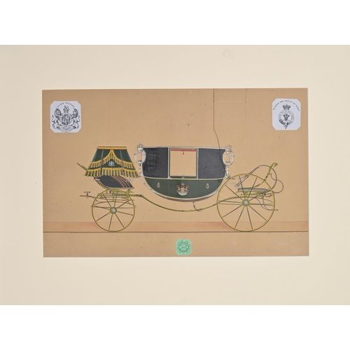 325 - Coach Making. An important archive collection of 83 carriage designs, early to mid 19th c, including... 