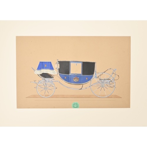 325 - Coach Making. An important archive collection of 83 carriage designs, early to mid 19th c, including... 