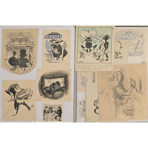 337 - Glan Williams (Welsh Caricaturist, 1912-1986) - A collection of approx. 100 works on paper, almost a... 