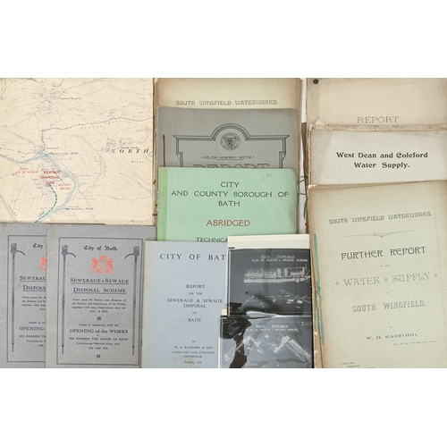 387 - Victorian and later Water Engineering. An archive collection of approx. 40 waterwork reports by ... 