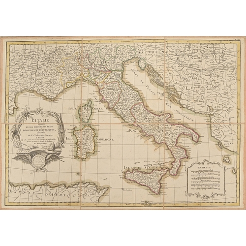 409 - Cartography. Jean Lattré (1743-1793; engraver and publisher), a cased collection of ten 18th c Europ... 