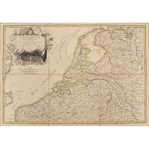 409 - Cartography. Jean Lattré (1743-1793; engraver and publisher), a cased collection of ten 18th c Europ... 