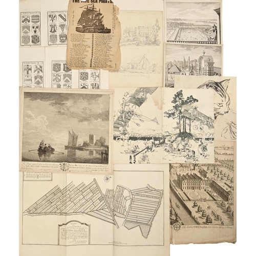 442 - A large quantity of miscellaneous pictures, prints and printed ephemera, 18th c and later, including... 