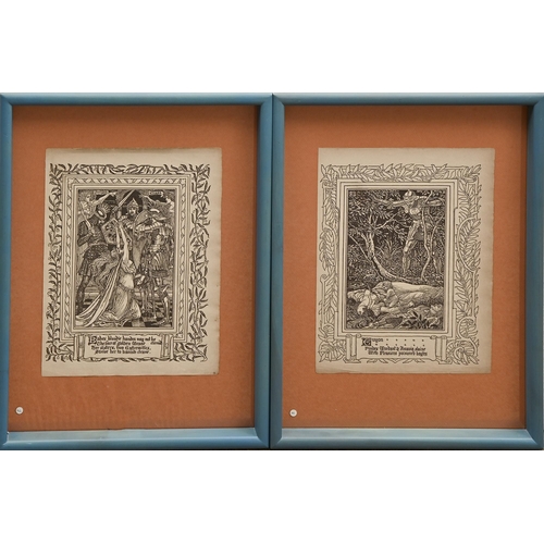 447 - Illustrators. By and after Walter Crane (1845–1915) - Two plates from Spenser's Faerie Queene (sic),... 