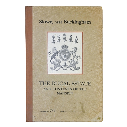 45 - Auction Sale Catalogue. Messrs. Jackson Stops:~ Stowe, near Buckingham, The Ducal Estate and Content... 