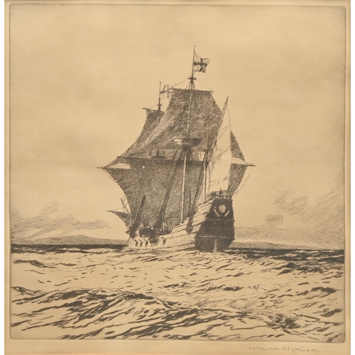 456 - Norman Wilkinson CBE, RI (1878-1971) - English Galleon, signed in pencil, n.d. [c. 1930-40], etching... 