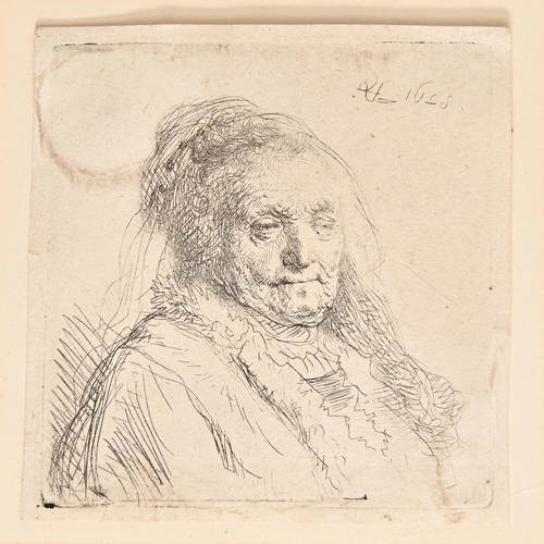 463 - Rembrandt Harmensz van Rijn (1606-1669) - The Artist's Mother, head-and-bust length, three-quarters ... 