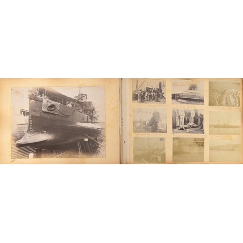 485 - Royal Navy. Photographs of H.M. Ships, [compiled by] J.M. Willcocks, April 28th, 1896, an album of a... 