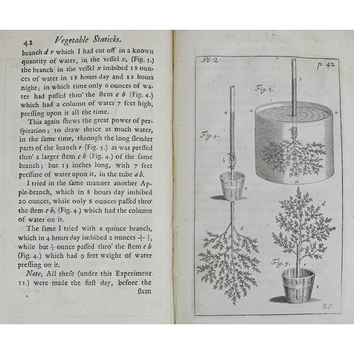 63 - Botany & Science. Hales (Stephen, BD, FRS), Statical Essays: Containing Vegetable Staticks; Or, ... 