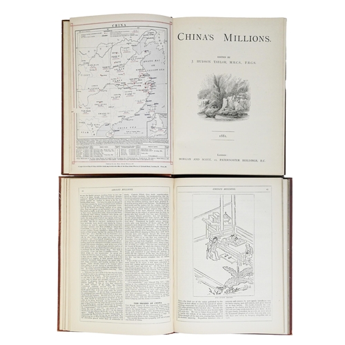 93 - China. Taylor (J. Hudson, MRCS, FRGS, editor), China's Millions, 1878 & 1881, London: Morgan and... 