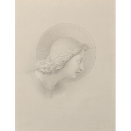 890 - Raffaello ***, second-half 19th c - The Angel Gabriel; The Virgin Mary, a pair, indistinctly signed,... 