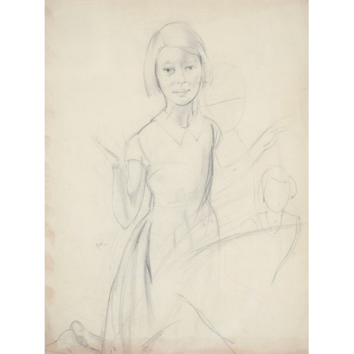 877 - Bernard Fleetwood Walker ROI (1893-1965) - A Sheet of Figure Studies, signed, pencil and black and r... 