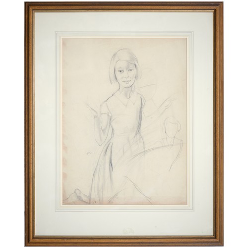 877 - Bernard Fleetwood Walker ROI (1893-1965) - A Sheet of Figure Studies, signed, pencil and black and r... 