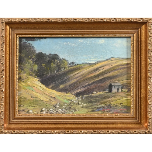 1000 - Edward Loxton Knight RBA, RI (1905-1993) - Yorkshire Valley, signed, pastel, 19 x 28cm... 