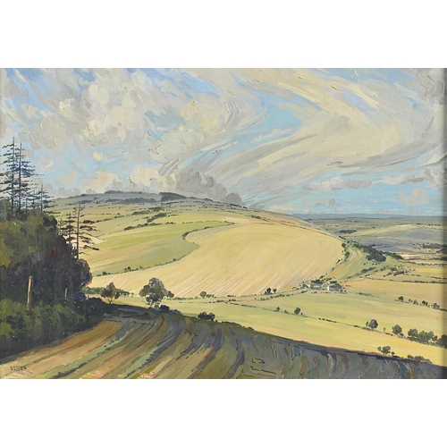 1003 - Edward Loxton Knight RBA, RI (1905-1993) - Landscape, signed, oil on board, 44.5 x 59.5cm... 