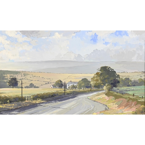 1005 - Edward Loxton Knight RBA, RI (1905-1993) - The Yorkshire Dales, signed, tempera on board, 30.5 x 45.... 