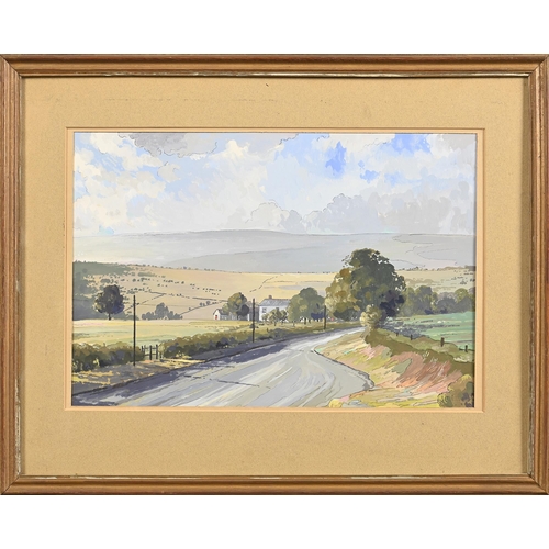 1005 - Edward Loxton Knight RBA, RI (1905-1993) - The Yorkshire Dales, signed, tempera on board, 30.5 x 45.... 