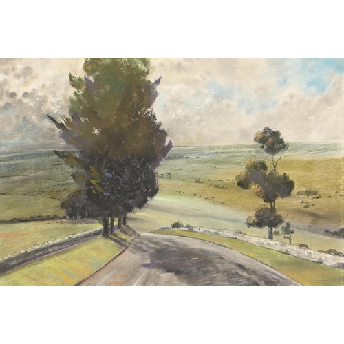 1007 - Edward Loxton Knight RBA, RI (1905-1993) - Top of the Hill, signed, pastel on board, 50 x 75cm... 