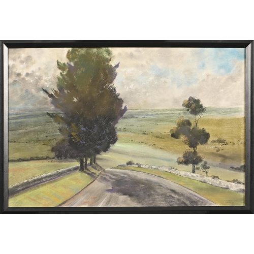 1007 - Edward Loxton Knight RBA, RI (1905-1993) - Top of the Hill, signed, pastel on board, 50 x 75cm... 