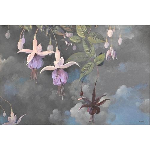 1010 - Edward Loxton Knight RBA, RI (1905-1993) - Fuchsias, signed, tempera on board, 49.5 x 75cm... 