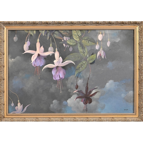 1010 - Edward Loxton Knight RBA, RI (1905-1993) - Fuchsias, signed, tempera on board, 49.5 x 75cm... 