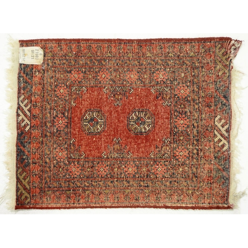 1031 - Three Caucasian mats and two rugs, various sizes