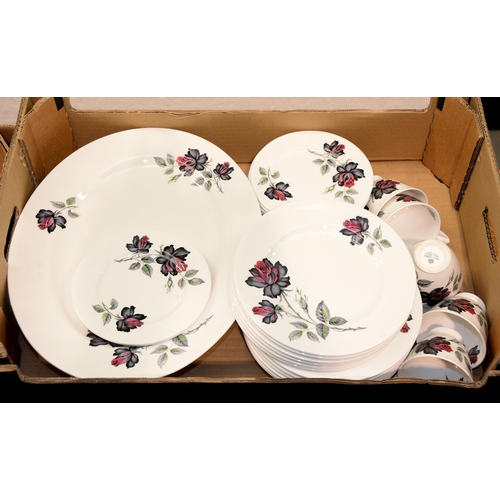 1096 - A Royal Albert bone china Masquerade pattern tea and dinner service, c1960, printed mark... 