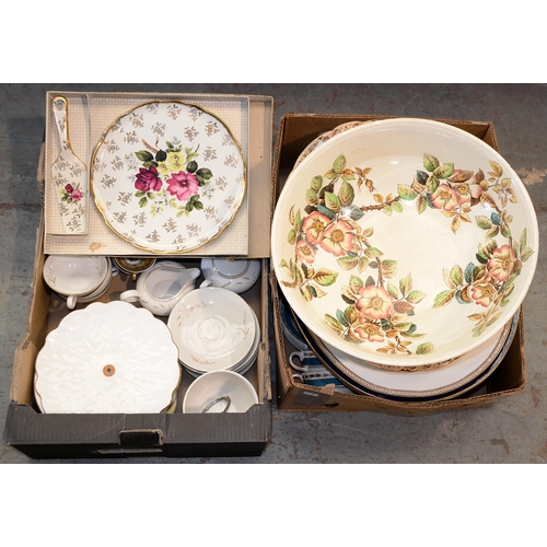 1109 - A Crown Ducal porcelain part dinner service, including two tureens and covers, sauceboat and stand, ... 