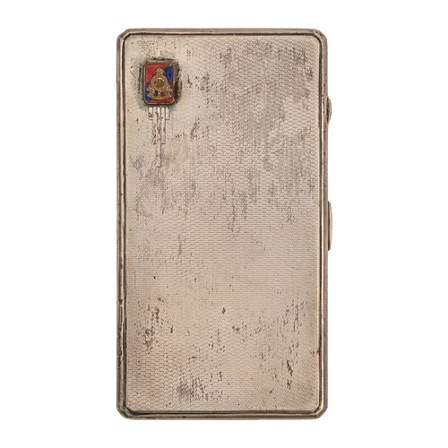 242 - A George V silver cigarette case, 16cm l, by Frederick Field Ltd, Birmingham 1937, 7oz 15dwt... 