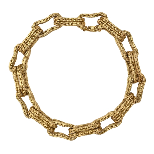 75 - An 18ct gold bracelet, 23cm l, import marked London 1995, 58.5g