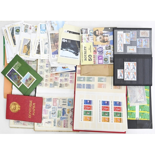 815 - Postage stamps. 1992 Royal Mail Special Stamps Yearbook, miscellaneous other British and world stamp... 