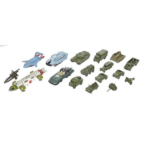 816 - Miscellaneous Dinky Toys and other diecast vehicles, including Thunderbird 2, Captain Scarlet Spectr... 